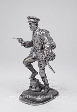 Миниатюра из олова 111 РТ Британский офицер, 1914г. 54 мм, Ратник - фото