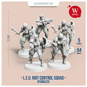 Сборные фигуры из смолы L.E.U. - Riot Control Squad (Female Enforcers), 28 мм, Артель авторской миниатюры «W» - фото