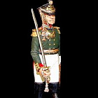 Сборная миниатюра из металла Штаб-офицер лейб гвардии Семёновского полка 1812 г, 1:30, Оловянный парад