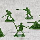 Солдатики из пластика Красная армия. Пехота в обороне (8 шт, хаки, пластик) 54 мм, Воины и битвы