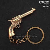 Брелок из бронзы Брелок «Револьвер "Colt SAA», Аванпост - фото