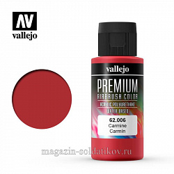 Краска акрил-уретановая Vallejo Premium, карминовая 60 мл, Vallejo Premium