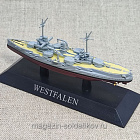 B034 Линейный корабль ВМФ Германской Империи Вестфален (Westfalen) 1:1250 Altaya (602-074) (602-074)