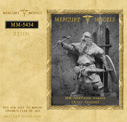 Сборная фигура из смолы Vikinng warrior (Atley Crooked), 54 mm. Mercury Models