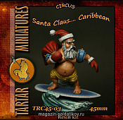 Сборная миниатюра из смолы Santa Claus 45 mm Tartar Miniatures - фото