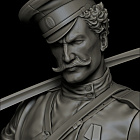 Сборная миниатюра из смолы Русский казак №2. Козьма, 75мм, Shot Mini (RIA-K-4) (RIA-K-4)