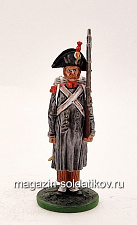 Миниатюра из олова Гренадер Императорской Гвардии в походной форме. Франция 1807 г, Студия Большой полк - фото