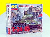 Сборная модель из пластика Сборная модель Средний танк T-34-85 1:43, Start Scale Models - фото