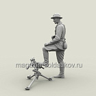 Сборная фигура из смолы SM 3128 Лейтенант с трофейным японским пулемётом (тип 92), 1:35, SOGA miniatures (SM-3128) (SM-3128)