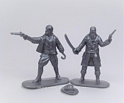 Солдатики из пластика Пираты, набор 2 шт (серебристые), 1:32, Уфимский солдатик - фото