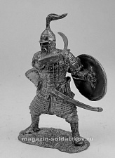Миниатюра из металла Золотоордынский воин, 14 век. 54 мм, Солдатики Публия - фото