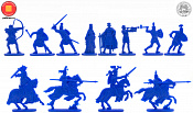 Солдатики из пластика Рыцарский турнир, набор в коробке (12 шт, синий) 52 мм, Солдатики ЛАД - фото