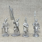 Сборная фигура из металла Польская пехота. Командная группа, 28 мм, Figures from Leon (L131) (L131)