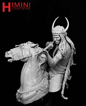 Бюст из смолы Бюст «Неистовый Конь, 1870е годы» (всадник на коне) 1/9, HIMINI - фото