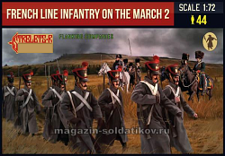 Солдатики из пластика French Line Infantry on the March 2, (1/72) Strelets (220) (220)