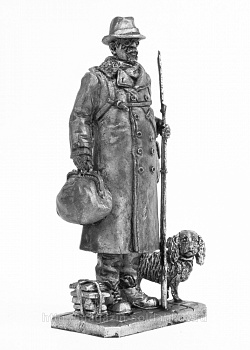 Миниатюра из олова 758 РТ Ополченец, профессор Тимирязевской академии, 1941 г, 54 мм, Ратник