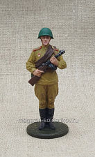 Гвардии красноармеец с ППШ, 1943-45 гг. СССР, 54 мм, Soldanir - фото