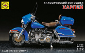 Сборная модель из пластика Классический мотоцикл Herley (1:10) Моделист - фото
