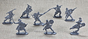 Биармия. Тяжёлая пехота. Пластик (8 шт, серебро, пластик), 54 мм, Воины и битвы - фото