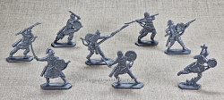 Биармия. Тяжёлая пехота. Пластик (8 шт, серебро, пластик), 54 мм, Воины и битвы