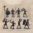 Римские легионеры, Н 8 шт (черный цвет, без вкладыша) Донецкий завод игрушек