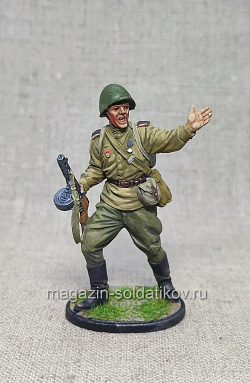 Гвардии рядовой Красной Армии,1943-45 гг., 54мм, Красный фронт, 54 мм (КФ-018) (КФ-018)