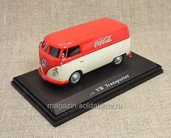 Volkswagen Transporter T1 1962 Coca-Cola красный/белый 1:43, MotorCity (Q307-138) (Q307-138)