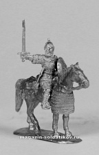 Сборная фигура из металла Тяжеловооруженный русский дружинник с мечом XIII в., 28 мм, Figures from Leon - фото