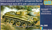 Сборная модель из пластика Советский легкий танк БТ-5 с цилиндрической башней military UM technics (1/72) - фото