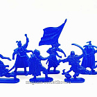 Солдатики из пластика Запорожские казаки (8 шт, синий) 52 мм, Солдатики ЛАД
