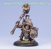 Сборная миниатюра из металла и смоллы PIP 41035 Mercenary Warcaster Durgen Madhammer BLI, Warmachine - фото