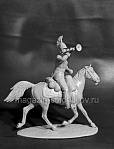 Сборная миниатюра из смолы Штаб-трубач Лейб-Гвардии Драгунского полка, Россия 1812-14 гг., 54 мм, Chronos miniatures - фото