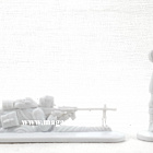 Солдатики из пластика Советско-финская война, 1939-1940 гг (16 шт, св.серый/зеленый) 52 мм, Солдатики ЛАД