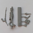 Сборная миниатюра из смолы Гренадер в шапке, в атаке, Франция, 28 мм, Аванпост