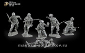 Солдатики из пластика Американская морская пехота, набор из 6 фигур, 1:32 Plastic Platoon - фото