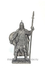 Миниатюра из олова 357. Пеший ратник. Русь XI-XV вв, 54 мм, EK Castings - фото