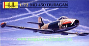 Сборная модель из пластика Самолет MD450 Ouragan (patrouille de France) 1:72 Хэллер - фото