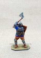 Миниатюра из олова Русский пеший воин с топором, 54 мм, Большой полк - фото