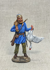 Миниатюра из олова Викинг с гусем, 54 мм, Большой полк - фото