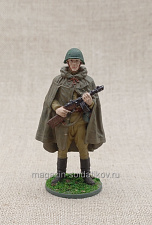 Автоматчик РККА в плащ-палатке 54 мм - фото