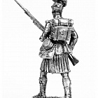 Миниатюра из олова 836 РТ Рядовой роты центра 42-го Королевского шотландского полка 1806-15гг. 54 мм, Ратник