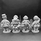 WWI: Французская армия, набор №1 - комплект шаржевых фигур из 4-х штук