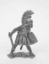 Миниатюра из олова 5344 СП Германский рыцарь, XII-XIII вв. 54 мм, Солдатики Публия - фото