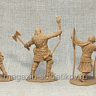 Солдатики из мягкого резиноподобного пластика Саксы 2, набор 6 шт, 1/32 Soldiers. Есть