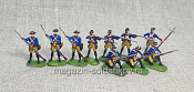 Солдатики из пластика в росписи Прусские мушкетеры, набор 10 шт., Семилетняя война, Revell - фото