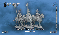 Сборная миниатюра из смолы Французская кавалерия: шеволежеры (1811-1814), 28 мм, Аванпост