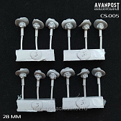 Головы пехоты Тридцатилетней войны, набор 01, 28 мм, Аванпост - фото