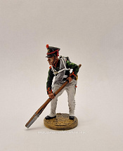 Миниатюра из олова Обер-офицер армейской пешей артиллерии,1809-14 гг, Россия 54 мм, Студия Большой полк - фото