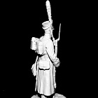 Сборная миниатюра из смолы Русский гренадер в шинели, 1812 г, 54 мм, Chronos miniatures (CHM-54155) (CHM-54155)