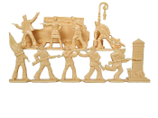 Солдатики из пластика Революционные матросы, 54 мм ( 9+3 шт, бежевый), Воины и битвы - фото